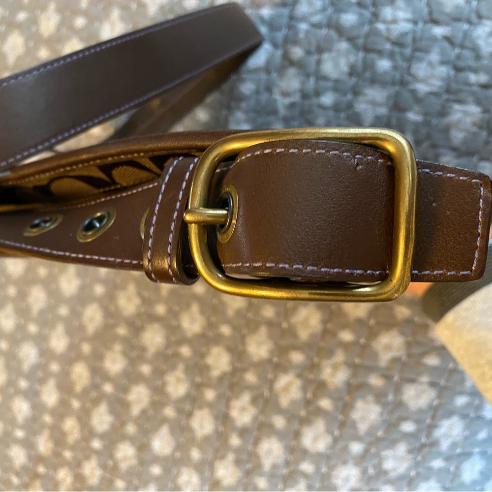 Coach Crossbody Brown Patchwork Bag Euc - image 7